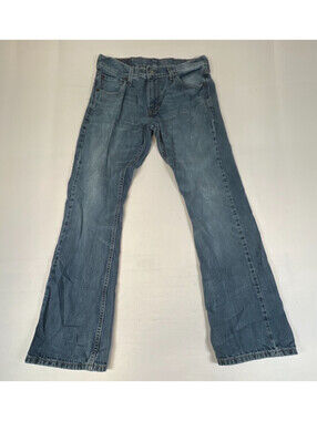 Levi's 527 Mens Blue 30x32 Boot Cut Cotton Denim Casual Jeans Pants